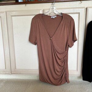 Surplice top cocoa-brown. Price Drop!